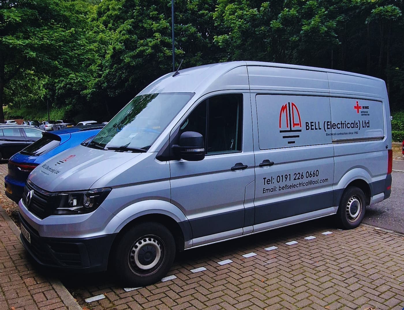 M & A Bell Electricals Ltd branded company van